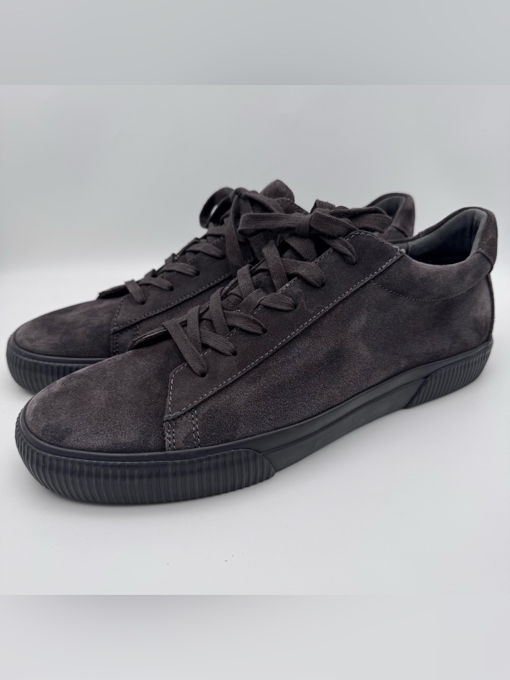 Vince Gray Suede Sneakers Men Size 12 M Casual Lace Up Shoes